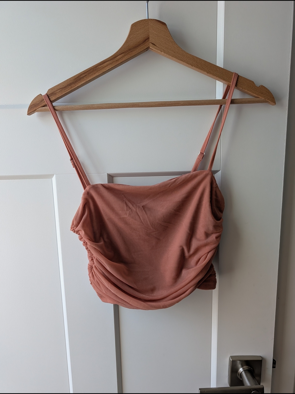 Lulu's Rusty Rose Ruched Spaghetti Strap Camisole